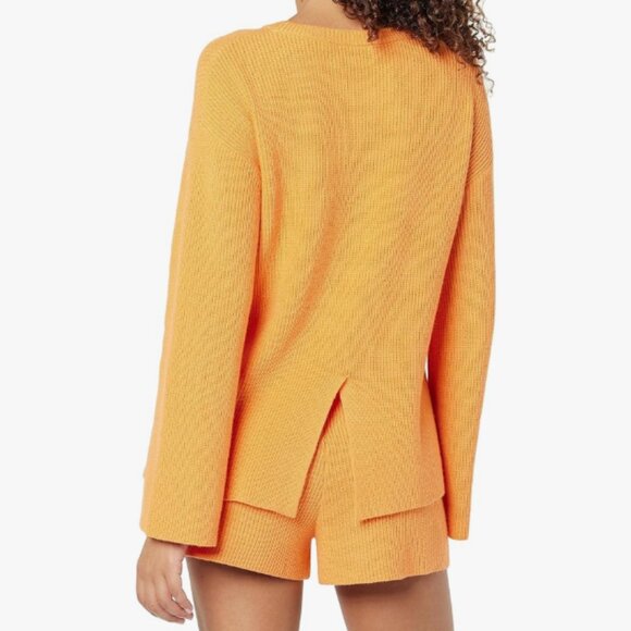 The Drop Women's Alice Crew-Neck Back-Slit Ribbed Pullover Sweater Small NWT - Picture 9 of 9